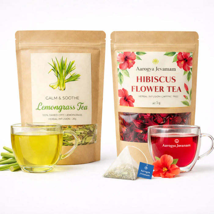 Hibiscus & Lemongrass Tea Combo – Natural Detox & Wellness